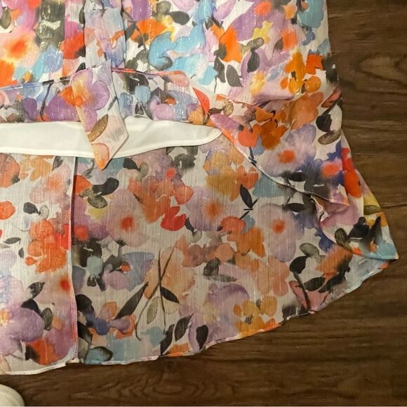 Ignite Evenings Halter Neck Floral High Low Maxi Dress Pink Purple Orange 16 - Picture 14 of 14